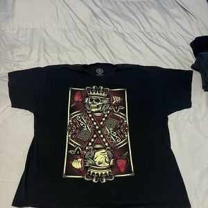 Men's Black Playing Card Graphic Tee